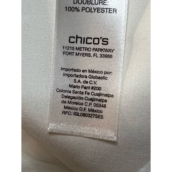 Chico’s cream knit textured cropped moto jacket size 1 (8) - Picture 11 of 12